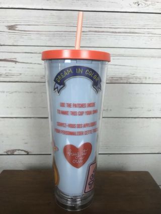 Starbucks 24 Oz Venti Create Your Own Patches Cold Cup Tumbler W Straw 2018