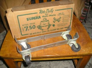 Eureka Metal Canister Vacuum Model 800 Roto Matic Swivel Top Vintage Wheels 3