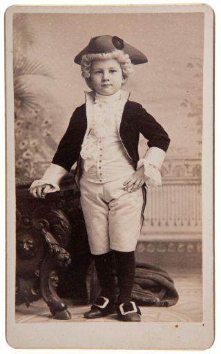 Cdv Photo Of Young Boy In Wig