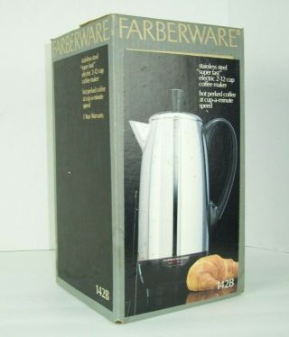Faberware Coffee Maker Percolator Model 142B Fast 2 - 12 Cups A3 3