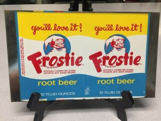 Frostie Root Beer Soda Pop Can Unrolled Flat Sheet 7 Up Los Angeles