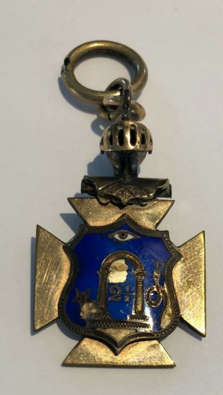 Loyal Order Of The Moose 2 1/2 Legion Medal Gold Filled Badge,  Vintage