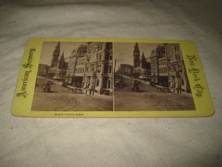 American Scenery Stereoview Grand Central Depot York City Late 1800 