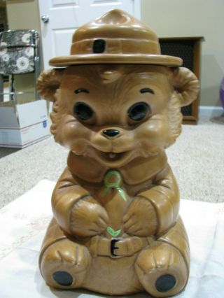Twin Winton Ranger Bear Cookie Jar Smokey The Bear 1960