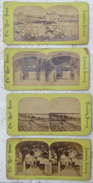 Newport R.  I.  Stereoview Cards (4) Circa 1880 