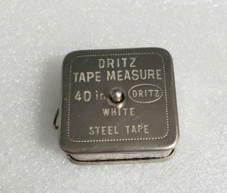 Vintage Dritz Steel 40 " Tape Measure For Sewing And Measuring Things Crafts