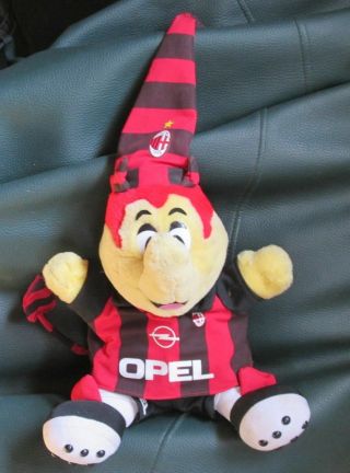 Plush Toy Mascot A.  C.  Milan Football Soccer,  Opel Auto,  The Devil 11 " Or 28cm