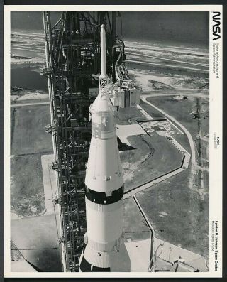 1979 Vintage Photo Saturn V - Nasa Space Rocket Historic Apollo 11 Mission