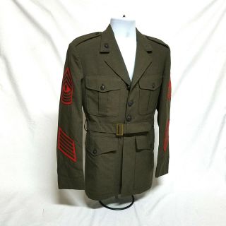Usmc Us Marine Corps Green Service Dress Alpha Jacket Coat Mens 42r