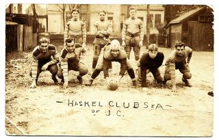 Football Team,  Haskel Club S & A,  J.  C.  Jersey City Nj Rppc