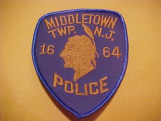 Middletown Jersey Police Patch Shoulder Size