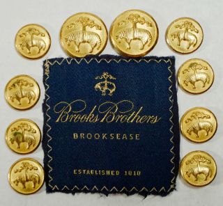 Brooks Brothers Golden Fleece Blazer Jacket Replacement 10 Button Gold Brass Euc