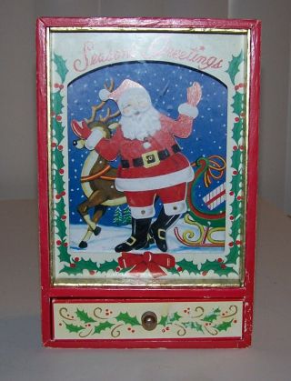 1979 Dancing Santa Music Box Japan " Jingle Bells "