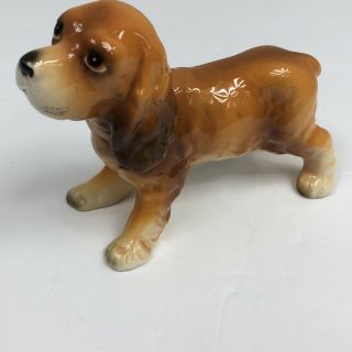 Vintage Porcelain Ceramic Cocker Spaniel Dog Figurine Statue