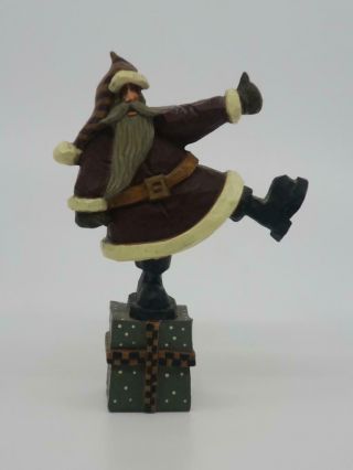 Williraye Studios Santa On One Foot 4.  5 " Resin Figurine 1997 Christmas Ww 2330