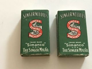2 Boxes Of 100 Ons Vintage Singer Sewing Machine Needles “simanco” 16 X 231 - 11