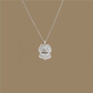 Carin Terrier Dog Pendant Necklace Silver Tone Animal Rescue Donation