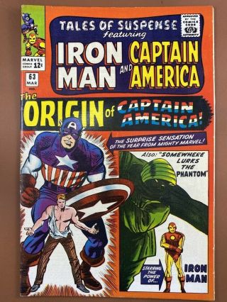Tales Of Suspense 63 Marvel Captain America & Iron Man Appearance Silver Age