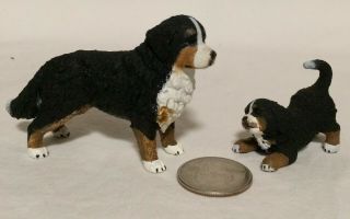 Schleich Bernese Mountain Dog Adult Female & Puppy Figures 16397 16398