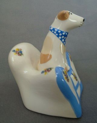 Vintage Frizzell Bandana Dog & Blue Floral Easy Chair Salt & Pepper Shakers 3
