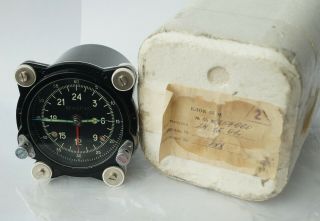 Nos 129 - Chs Block 55m Airforce Aircraft Cockpit Clock Russian Soviet Ussr
