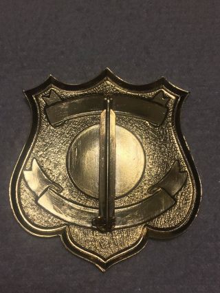 Vintage International Police Metal Badge • Policia “CD” Municipal • 2