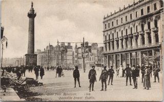 Sin Fein Rebellion 1916 Sackville Street Dublin Ireland Postcard E53