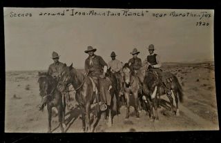 Vintage Photo Cowboys Iron Mountain Ranch Marathon,  Texas Ca.  1920