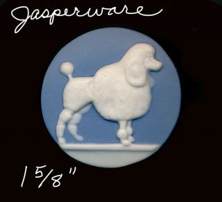 Large Jasperware Button With Poodle,  Stella Rzanski,  2004