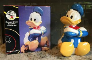 Treasure Craft Donald Duck Ceramic Cookie Jar Mickey & Co.