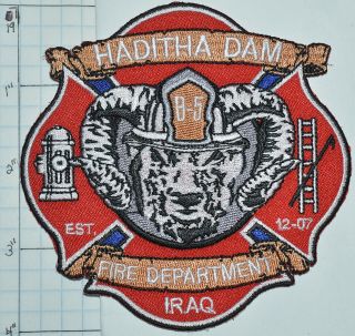 Iraq,  Haditha Dam Fire Dept B - 5 Patch