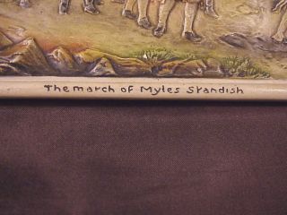 IVOREX PLAQUE,  THE MARCH OF MYLES STANDISH,  4 - 1/4 