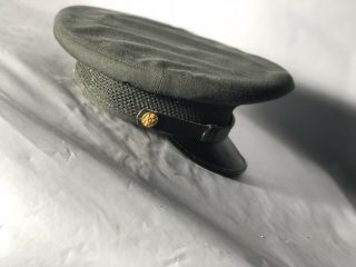 Vtg Deadstock Cap Service Wool Serge Ag - 44 Military Green 7 1/4 Us Army Hat