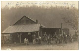 Rppc Real Photo Postcard Of The Old Blacksmith Shop House Springs,  Mo.  Missouri