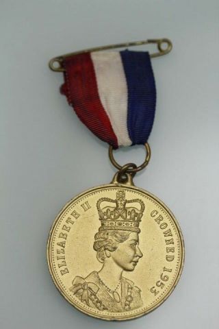 Gb 1953 Queen Elizabeth Ii Coronation 5 Shields Medal