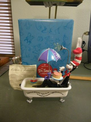 Dr Seuss " The Cat In The Tub " Collectible Figure By Hallmark 2001