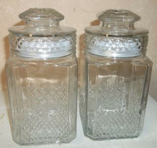 2 Medium Vintage Clear Glass Koeze 