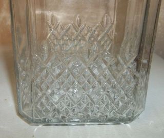 2 Medium Vintage Clear Glass Koeze ' s Apothecary Jar Canisters w/Lids 3