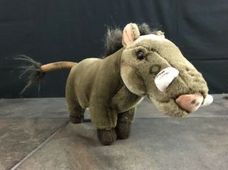 Plush Boar Wild Pig Hog Stuffed Animal Toy Lifelike Realistic K&m 13” Poseable