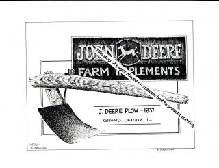 John Deere - First Plow Pen & Ink Print
