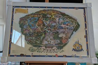 Disneyland 50th Anniversary Framed Park Map