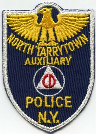 Old Vintage North Tarrytown York Ny Civil Defense Cd Auxiliary Police Patch