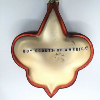 Kurt Adler Boy Scouts of America Trefoil Logo Eagle Glass Christmas Ornament BSA 2