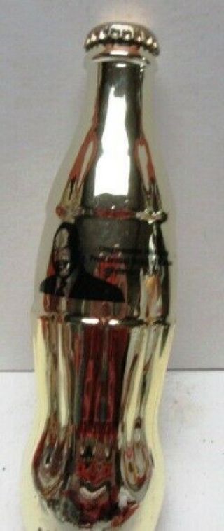 Great Find 2011 John Lewis Medal Of Freedom Gold Coca - Cola Bottle -