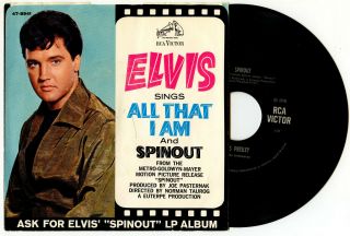 Elvis Presley Usa 45 Rca 47 - 8941 Spinout & All That I Am Dos S20 Ex - /vg,  Sv2
