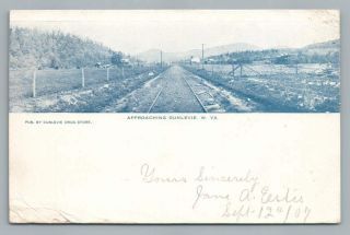 C&o Railroad " Approaching Dunlevie West Virginia " Antique Pocahontas Train 1907