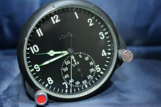 Soviet Aircraft Clock 123ChS Military USSR MIG Su Russia Cockpit Chronograph 1 2