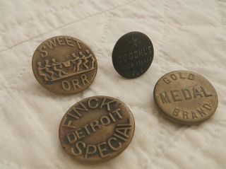 Vintage Work Clothes Brass Buttons 1900 - 1935 Uniform Overall Buttons