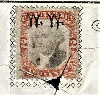 HICK GIRL STAMPS - U.  S.  BANK CHECK SC R135 1872 BALTIMORE,  MD.  A1 2