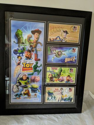 Toy Story 10th Anniversary Framed Litho Numbered Collectible Stamps Usps Buzz